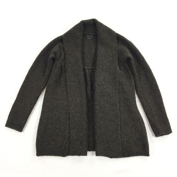 BCBGMaxazria Open Front Acrylic Blend Cardigan Sweater Size S Womens Dark Brown - Picture 3 of 8